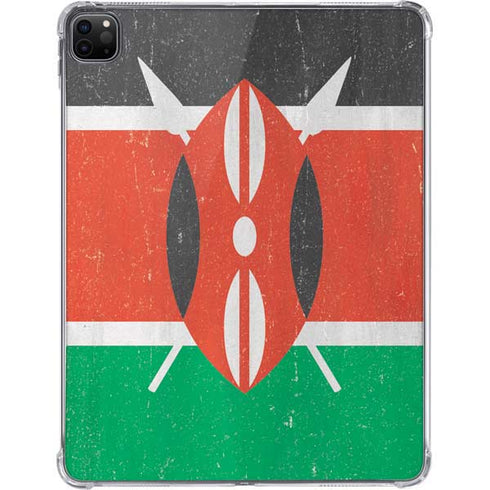 Kenya Flag Distressed iPad Pro 11in (2024) Clear Case